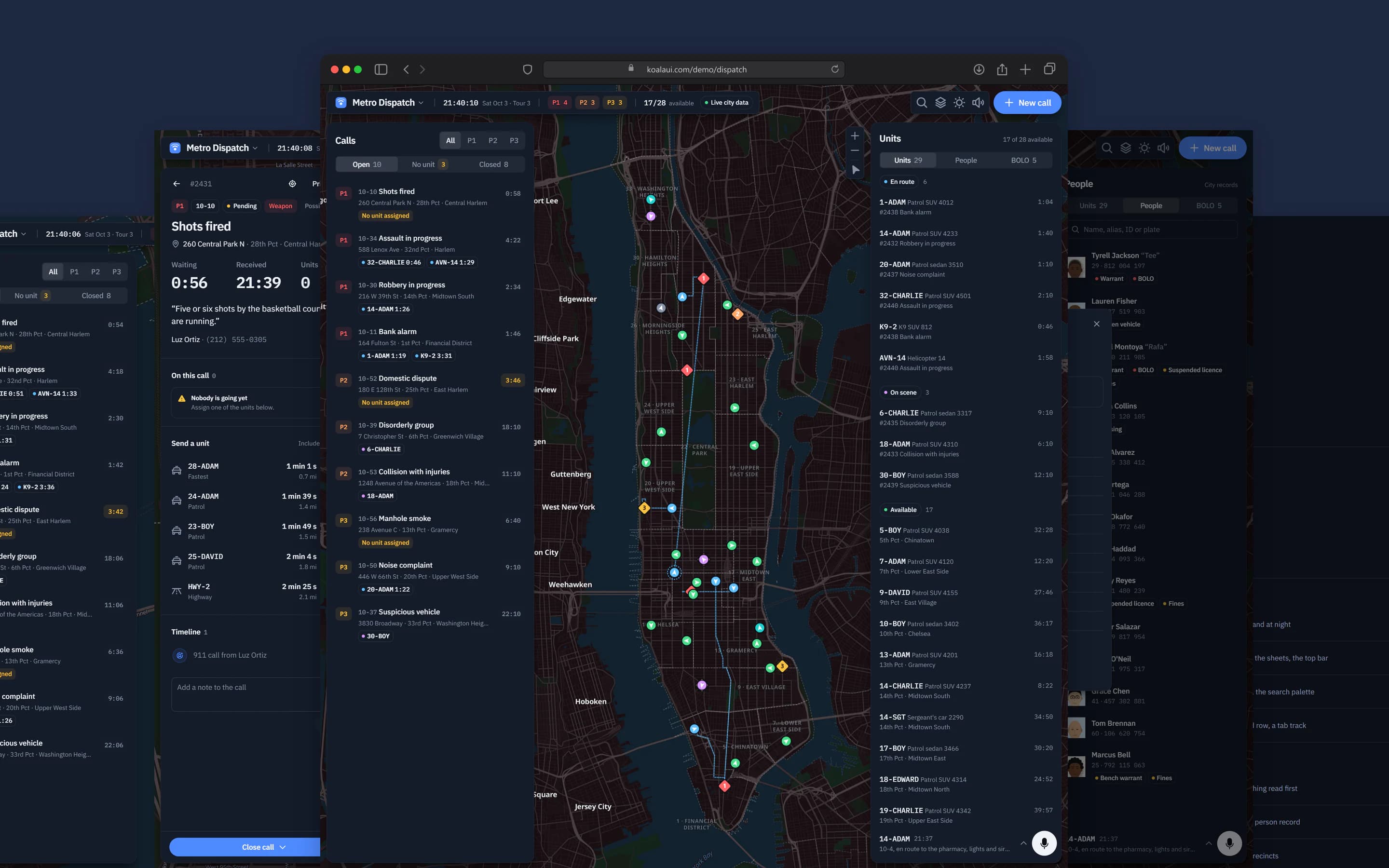 Metro Dispatch template, main screen