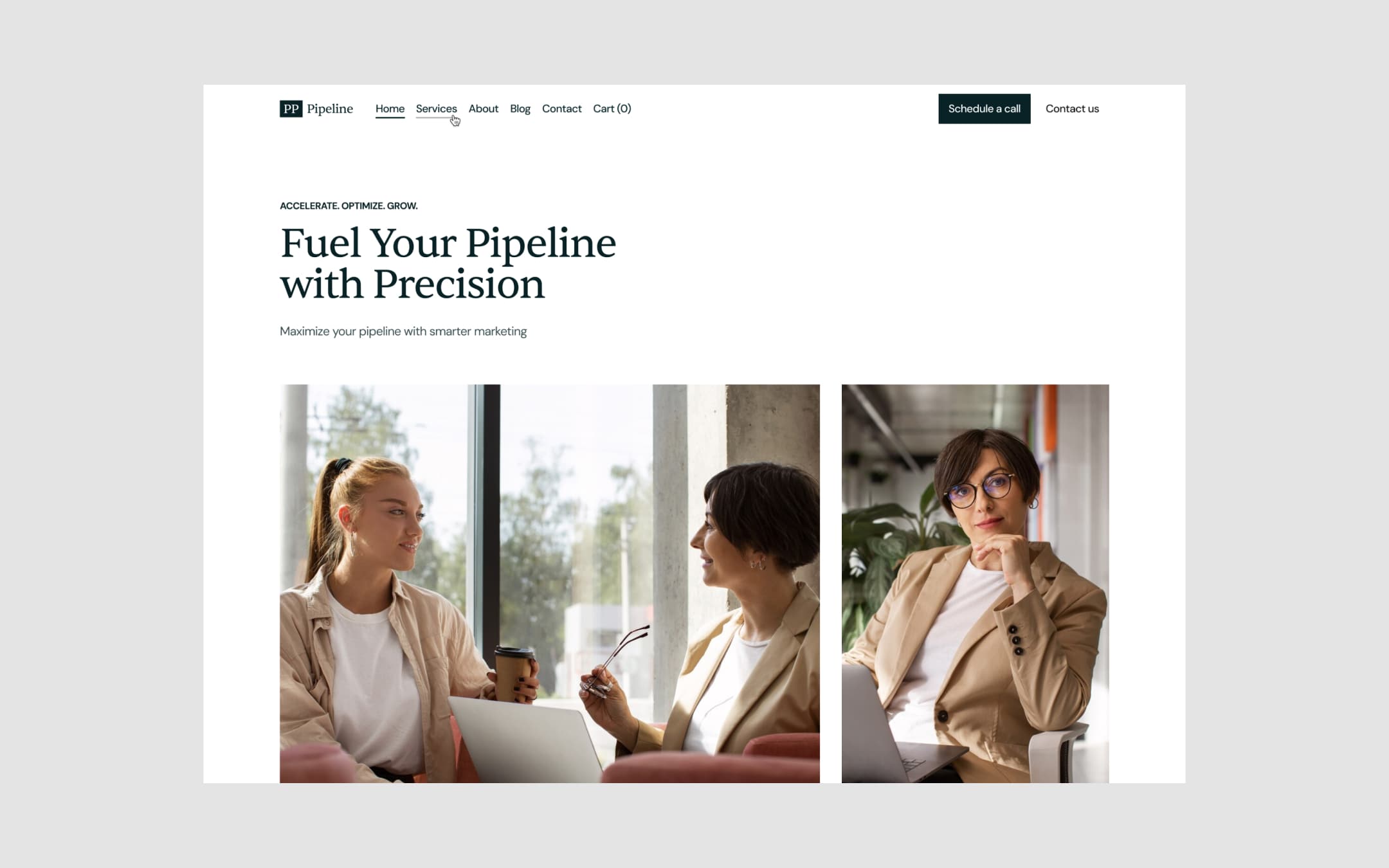 Pipeline B2B template, screen 2