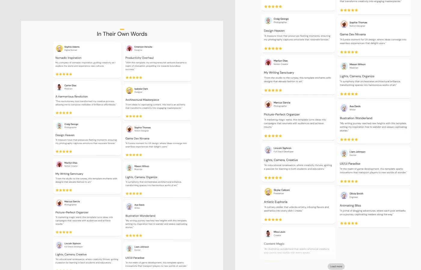 Peers Builder · Notion Creators template, screen 4