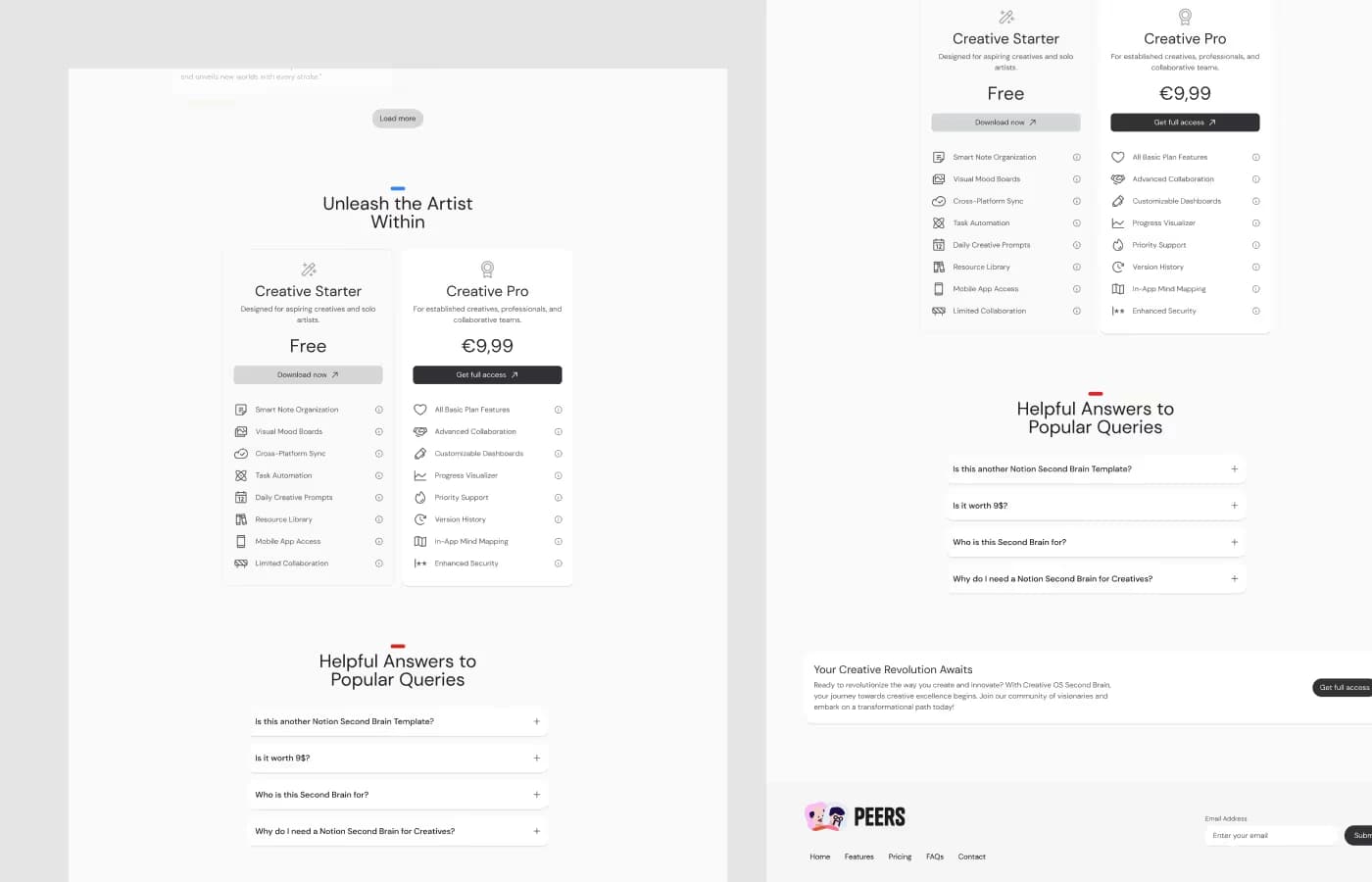 Peers Builder · Notion Creators template, screen 5