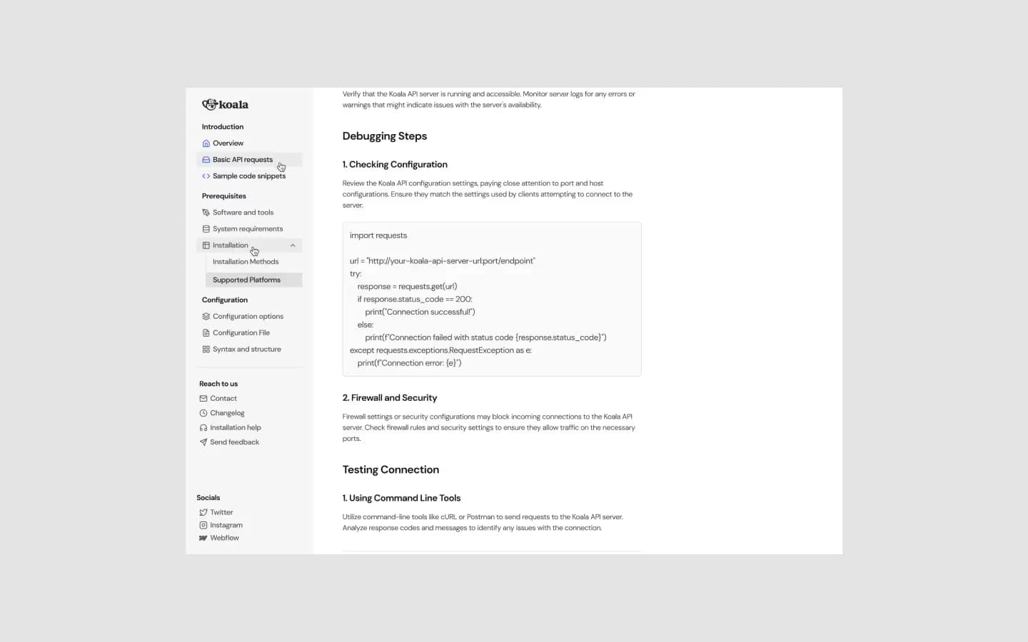 Calaix template, screen 6
