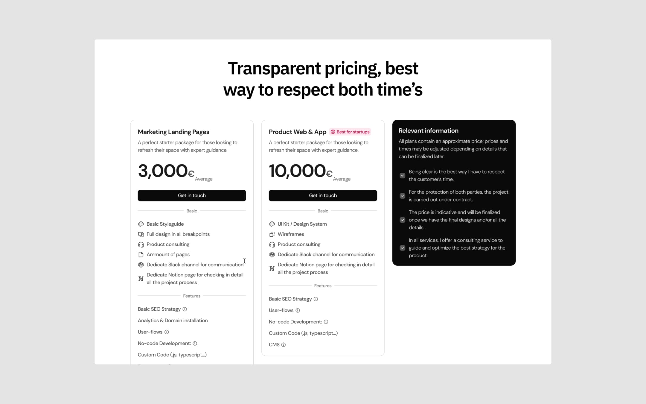 Espinosa Portfolio template, screen 7