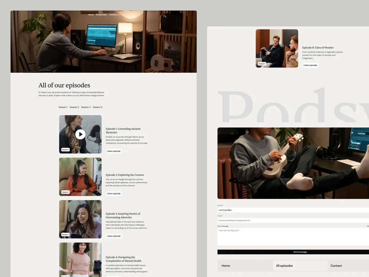 Website built with Koala UI, example 10